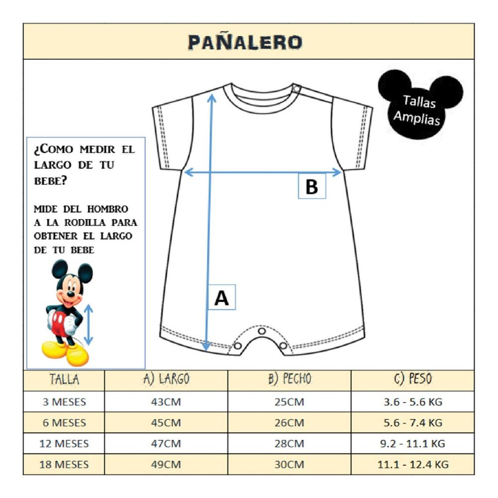 Foto 4 pulgar | Pañalero Algodón Estampado Disney Mickey & Minnie Color Azul