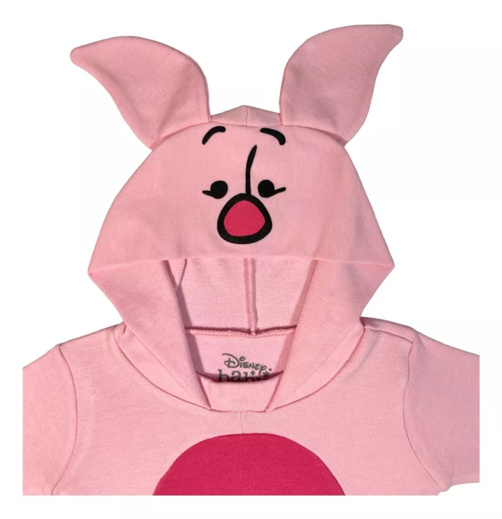 Foto 3 pulgar | Pañalero Manga Larga Disfraz Con Gorro Bebe Piglet Disney