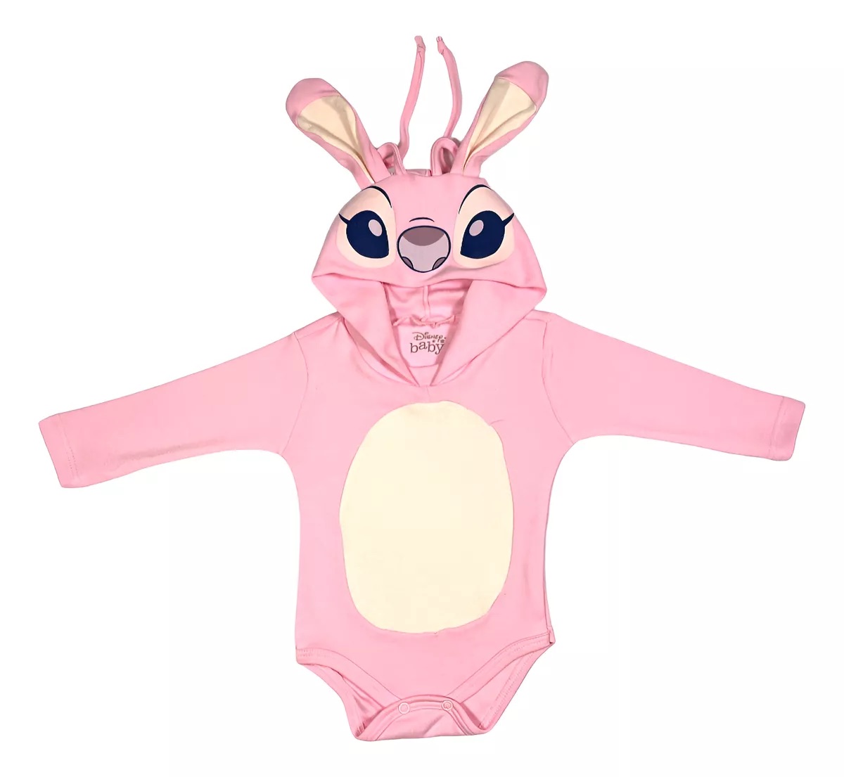 Pañalero Manga Larga Disfraz Con Gorro Bebe Angel Disney