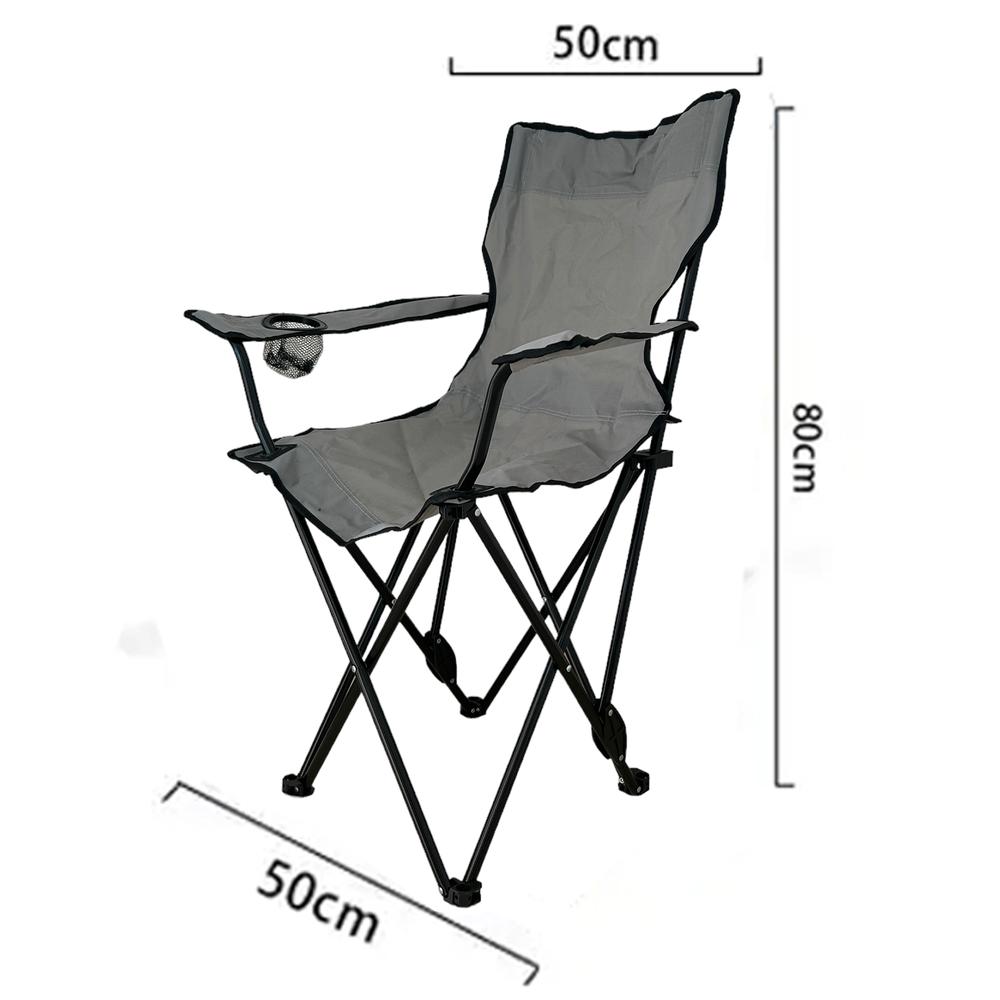 Foto 3 pulgar | Silla de Playa CJR Gris Plegable Reclinable con Funda para Exterior