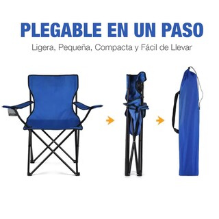 Foto 5 | Silla de Playa CJR Gris Plegable Reclinable con Funda para Exterior