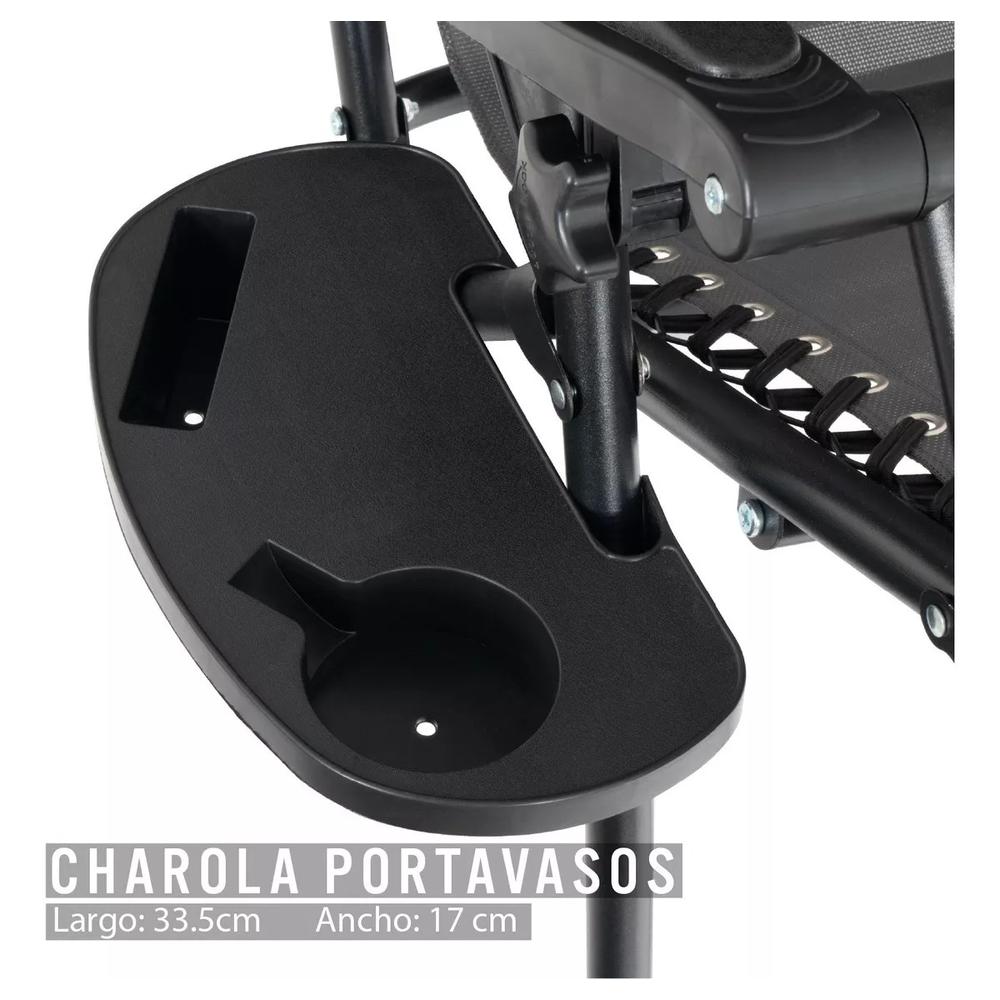 Foto 9 pulgar | Silla Camastro CJR Plegable Gravedad 0 Reclinable 2 Piezas