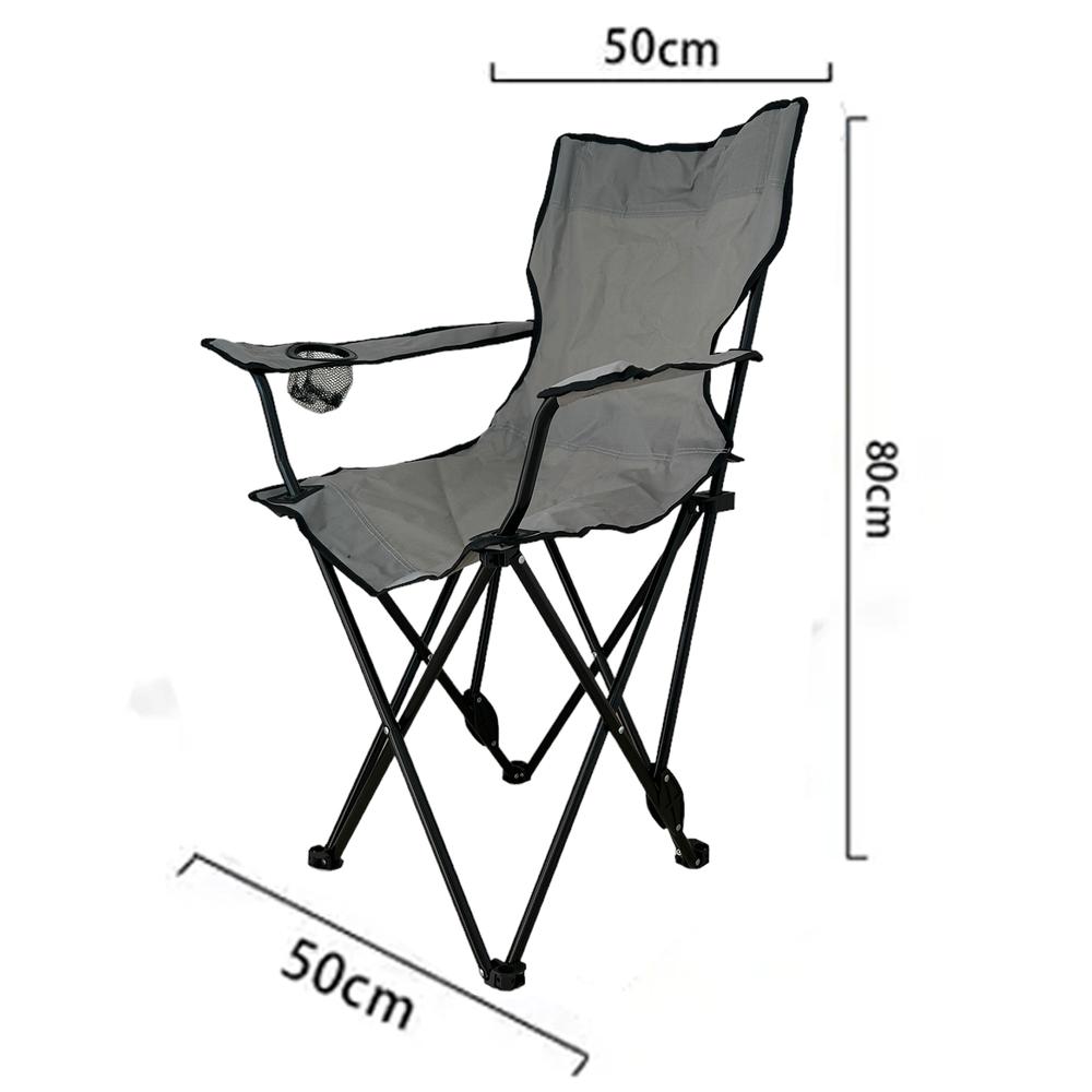 Foto 2 | Silla de Playa CJR Gris Plegable Reclinable con Funda para Exterior 3 Piezas