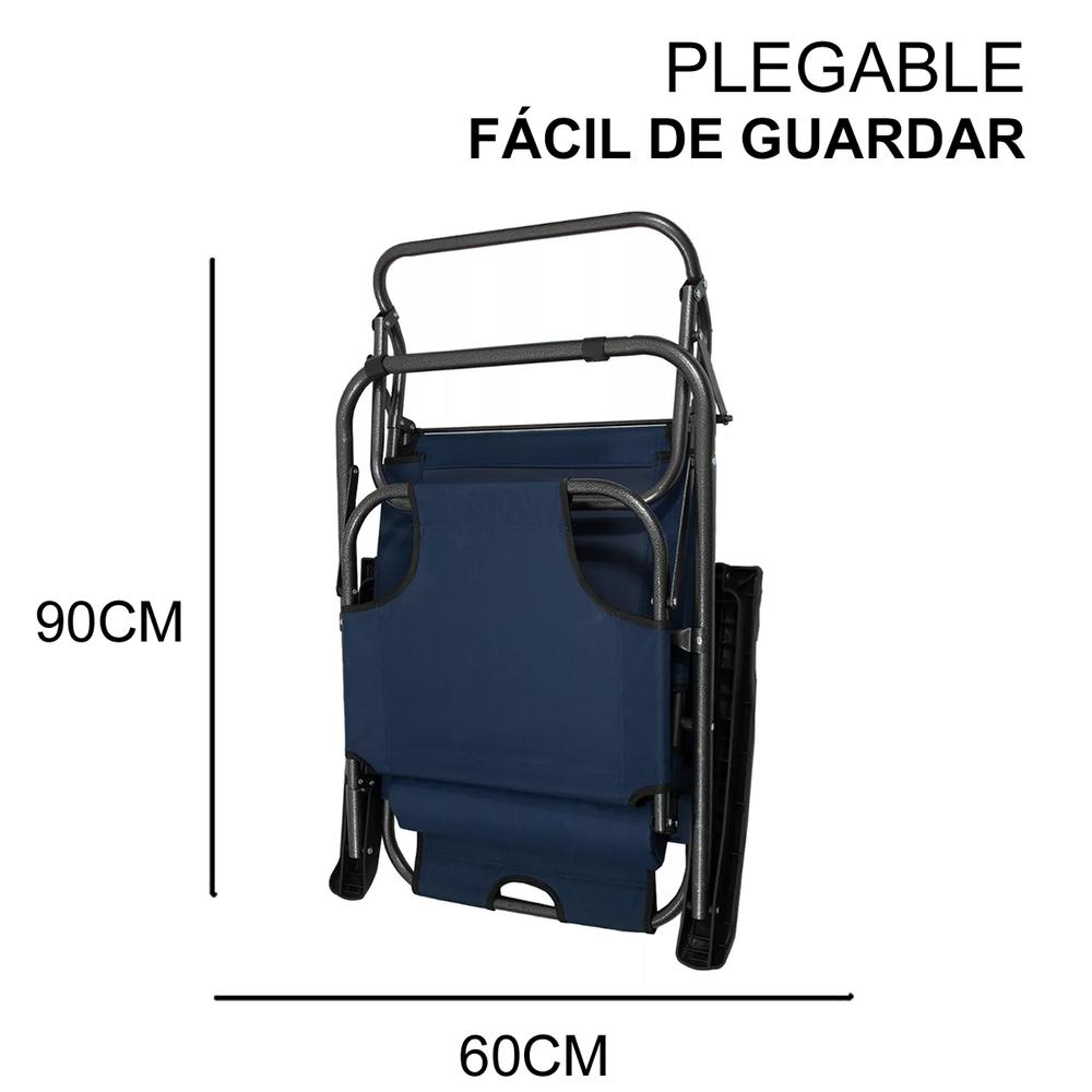 Foto 7 pulgar | 2 Sillas Camastro Plegable Reclinable Jardin Playa Alberca