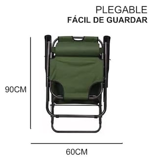 Foto 6 | 2 Sillas Camastro Plegable Reclinable Jardin Playa Alberca