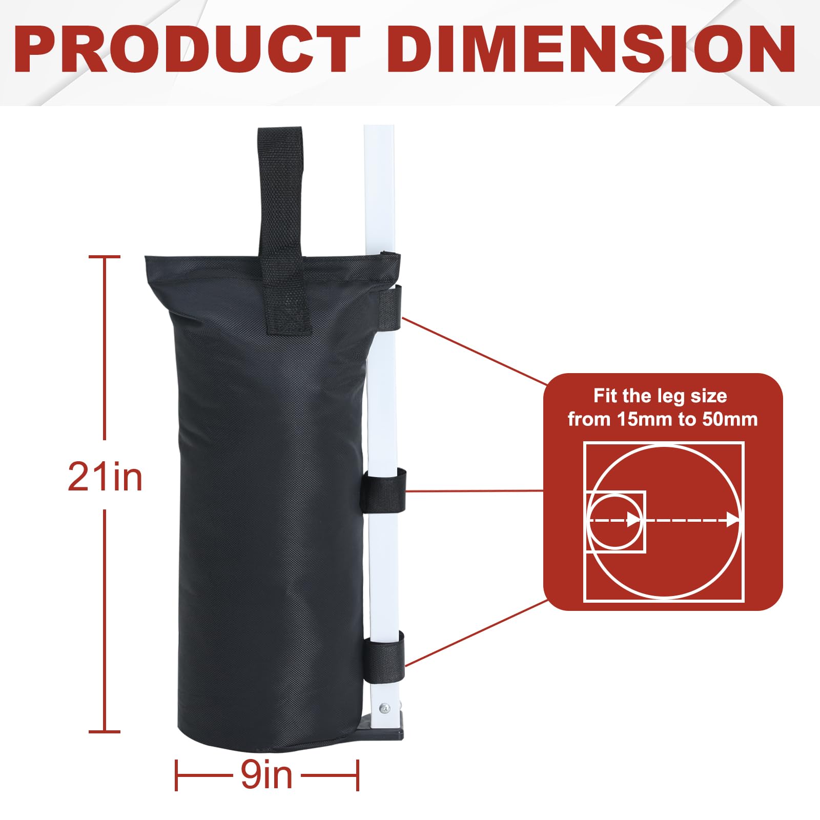 Foto 4 | Bolsas de Arena para Toldo Abccanopy Paquete de 4 de 17 kg C/U - Venta Internacional