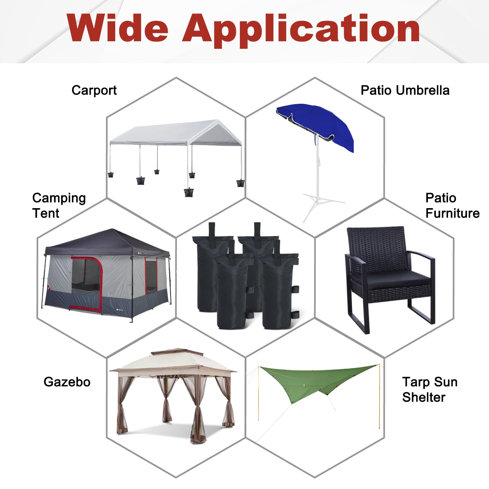 Foto 5 | Bolsas de Arena para Toldo Abccanopy Paquete de 4 de 17 kg C/U - Venta Internacional