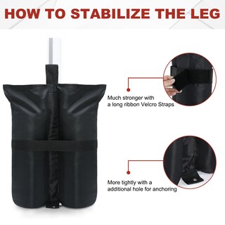 Foto 5 | Bolsas de Peso Abccanopy Heavy Duty Negras (84 Kg) Para Toldo - Venta Internacional