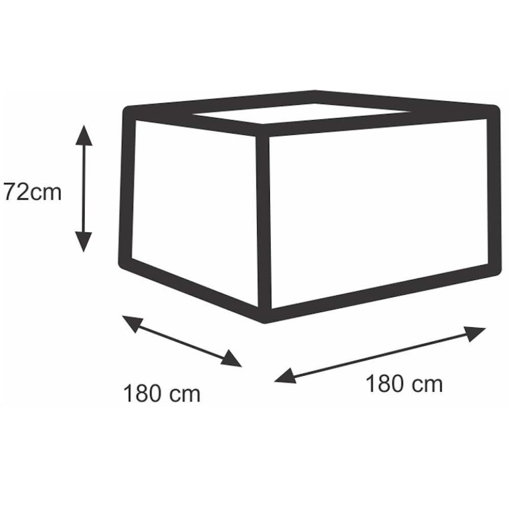 Foto 7 | Funda P/mesa Cuadrada Jardín Exterior Poliéster Interattika
