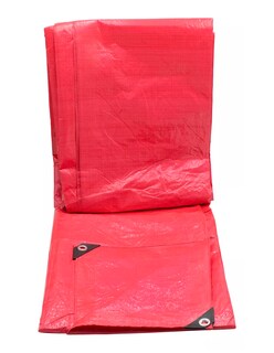 Foto 2 | Lona De Polietileno Uso Rudo Termosellada Roja 110 Gr 5x6 M