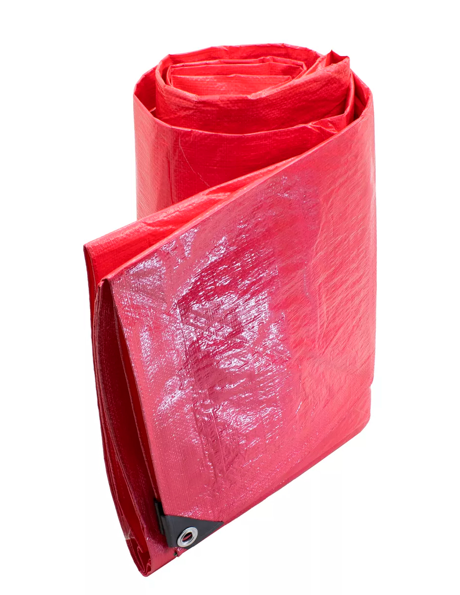 Foto 6 pulgar | Lona De Polietileno Uso Rudo Termosellada Roja 110 Gr 5x6 M