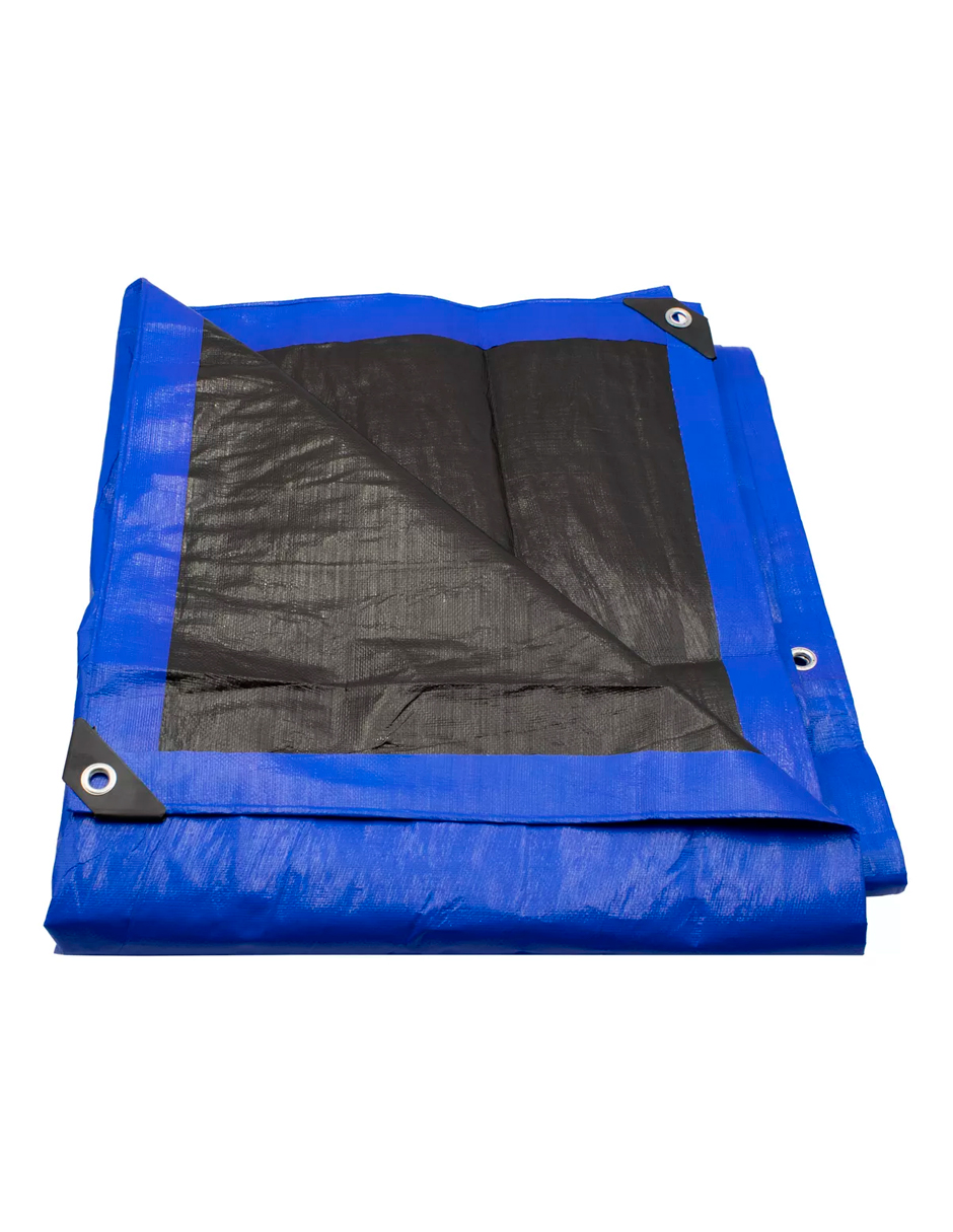 Lona De Polietileno Uso Super Rudo Azul/negro 180 Gr 3x3 M