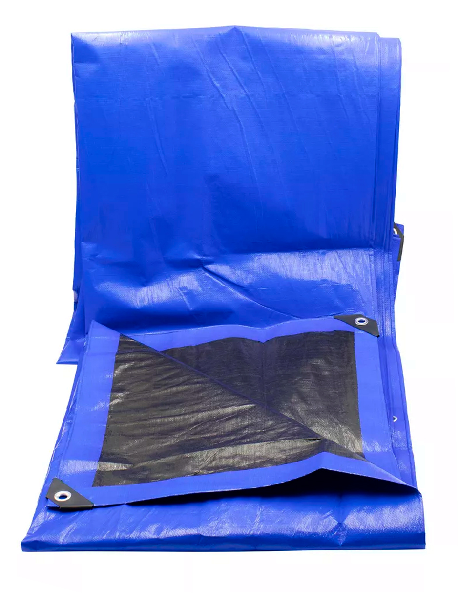 Foto 4 pulgar | Lona De Polietileno Uso Super Rudo Azul/negro 180 Gr 3x3 M