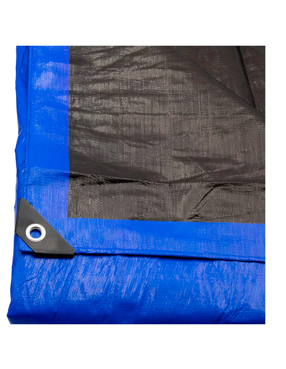 Foto 3 pulgar | Lona De Polietileno Uso Super Rudo Azul/negro 180 Gr 2x3 M