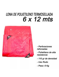 Foto 6 | Lona Roja 110 G 6x12 m