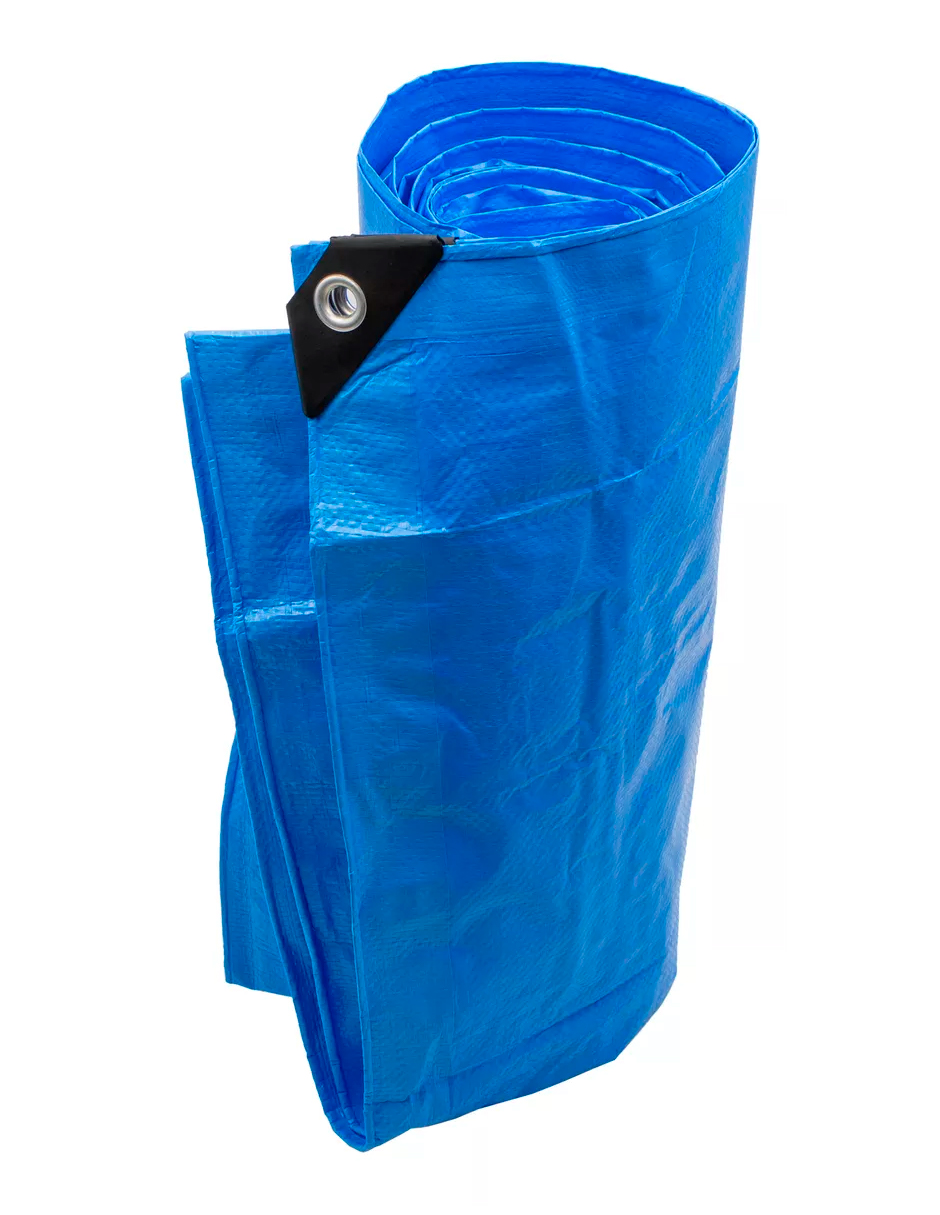 Foto 3 pulgar | Lona de Polietileno Termosellada Reforzada Azul 4x5 m