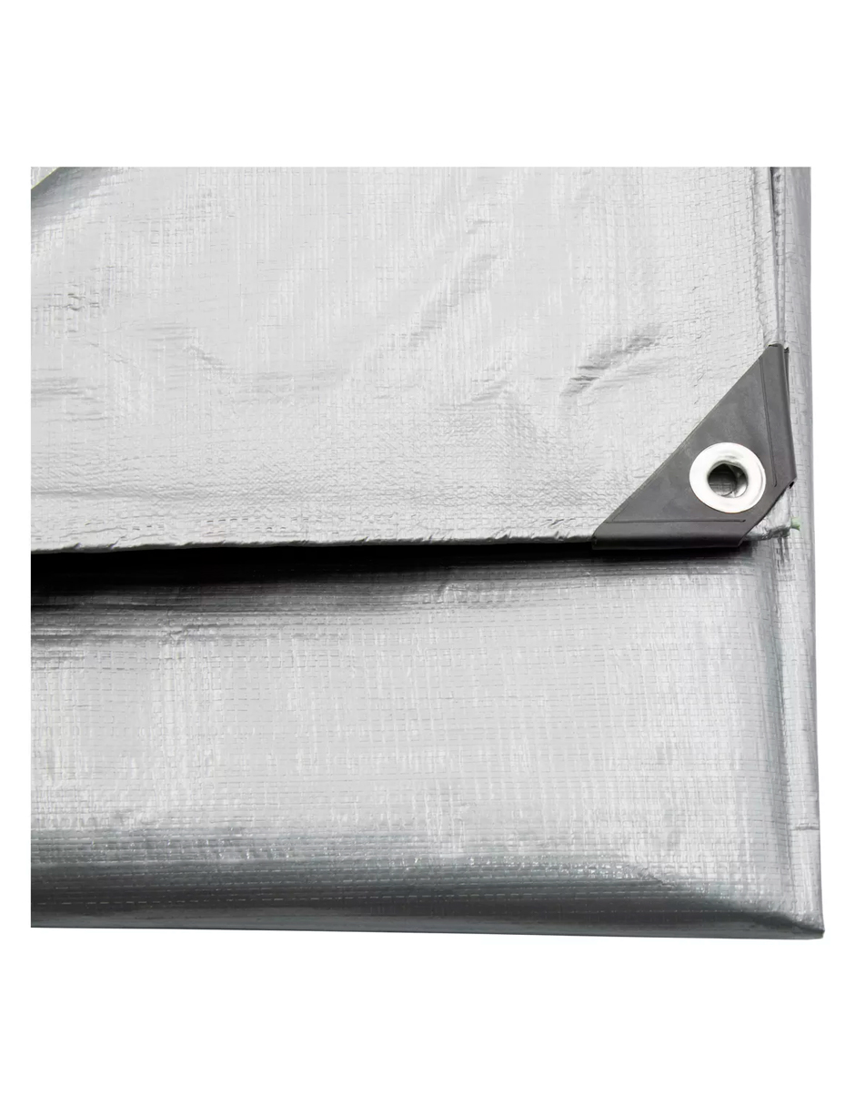 Foto 5 pulgar | Lona De Polietileno Uso Super Rudo Gris/negro 180 Gr 4x5 M
