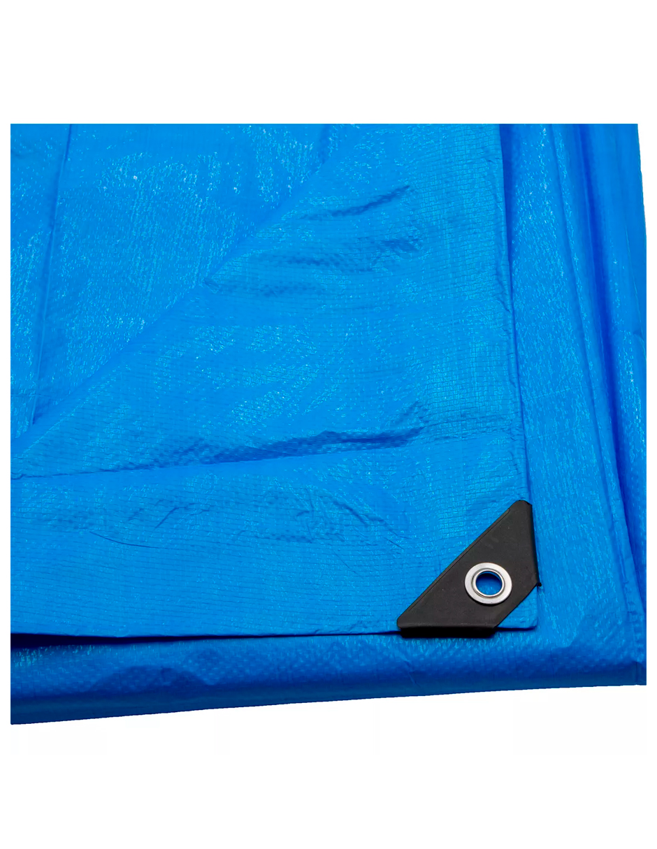 Foto 3 pulgar | Lona De Polietileno Uso Rudo Termosellada Azul 110 Gr 4x5 M