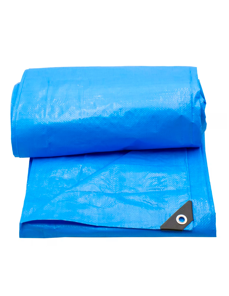 Foto 5 pulgar | Lona De Polietileno Uso Rudo Termosellada Azul 110 Gr 4x5 M