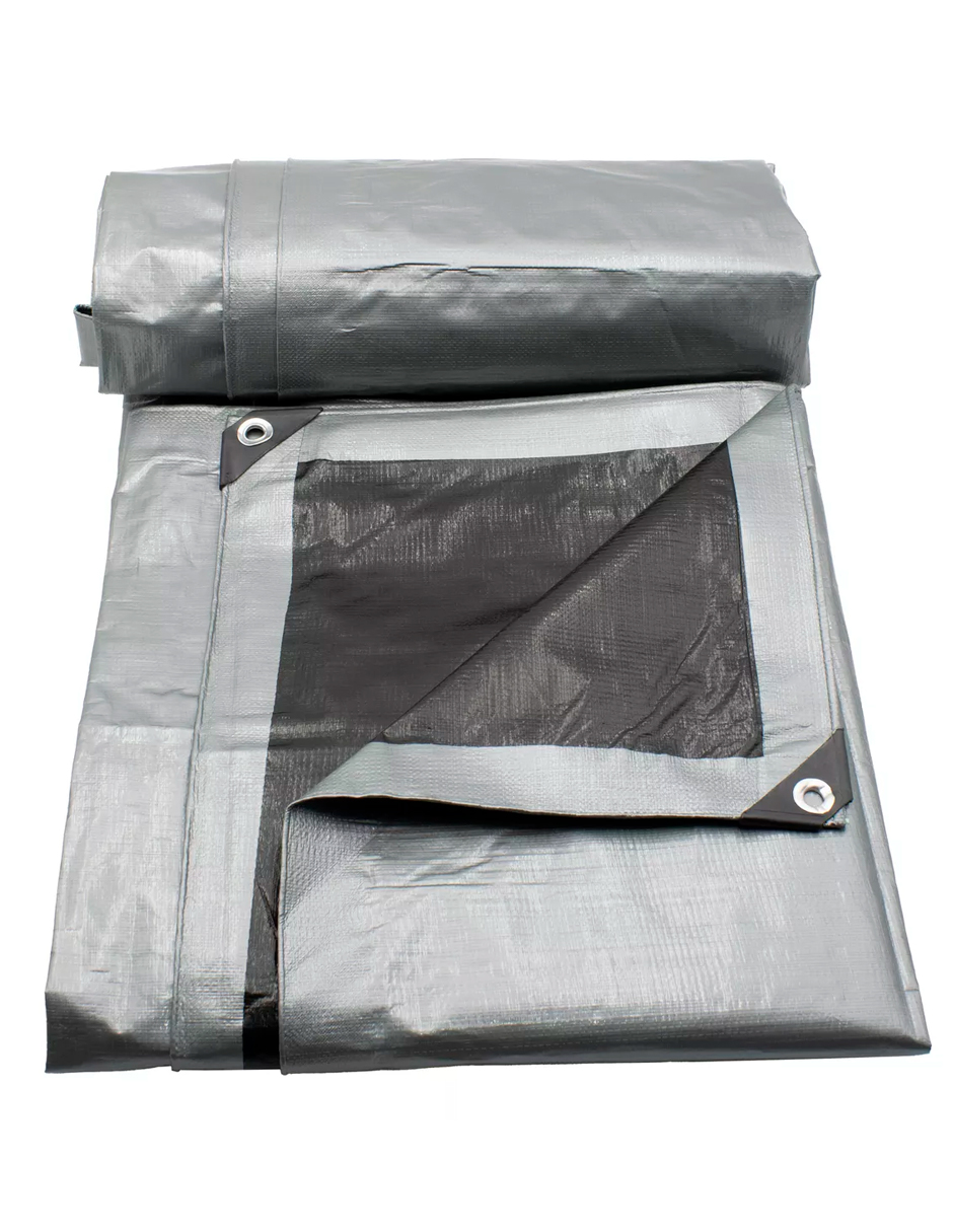 Foto 4 pulgar | Lona De Polietileno Uso Super Rudo Gris/negro 180 Gr 5x6 M