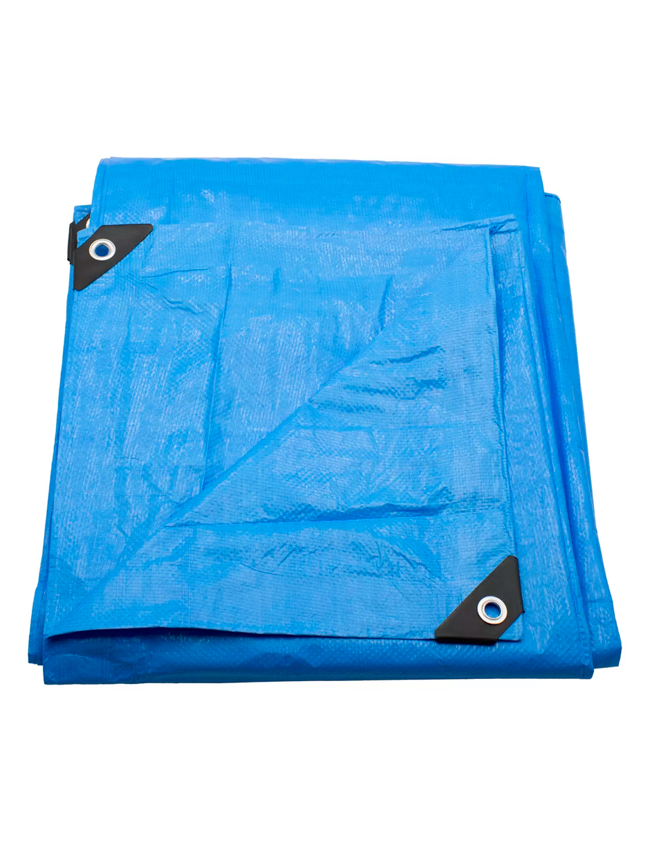Lona De Polietileno Uso Rudo Termosellada Azul 110 Gr 5x6 M