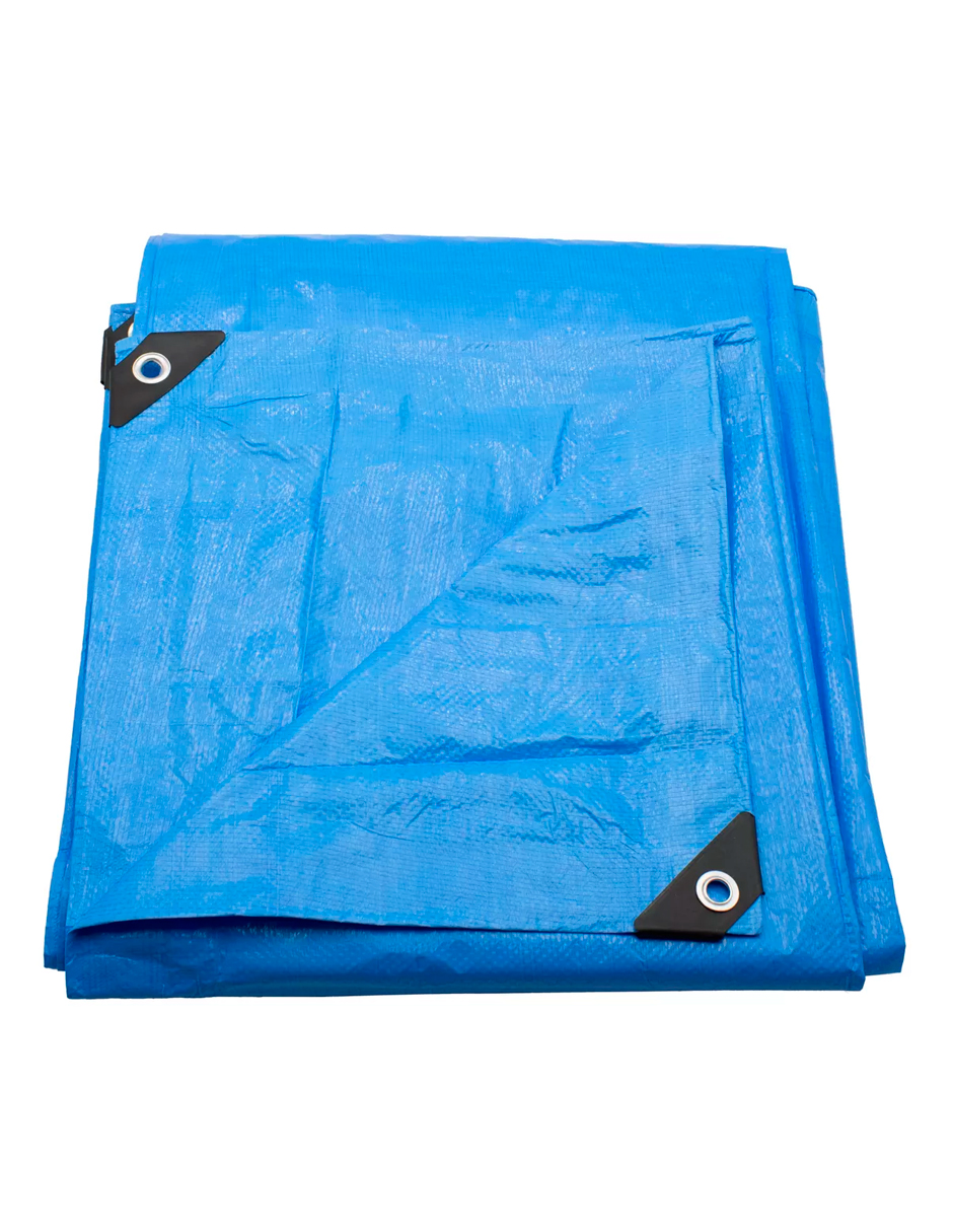 Lona De Polietileno Uso Rudo Termosellada Azul 110 Gr 6x12 M