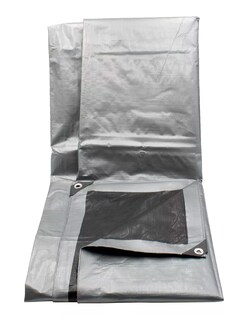 Foto 2 | Lona De Polietileno Uso Super Rudo Gris/negro 180 Gr 6x12 M