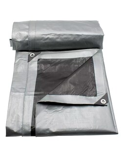 Foto 3 | Lona De Polietileno Uso Super Rudo Gris/negro 180 Gr 6x12 M