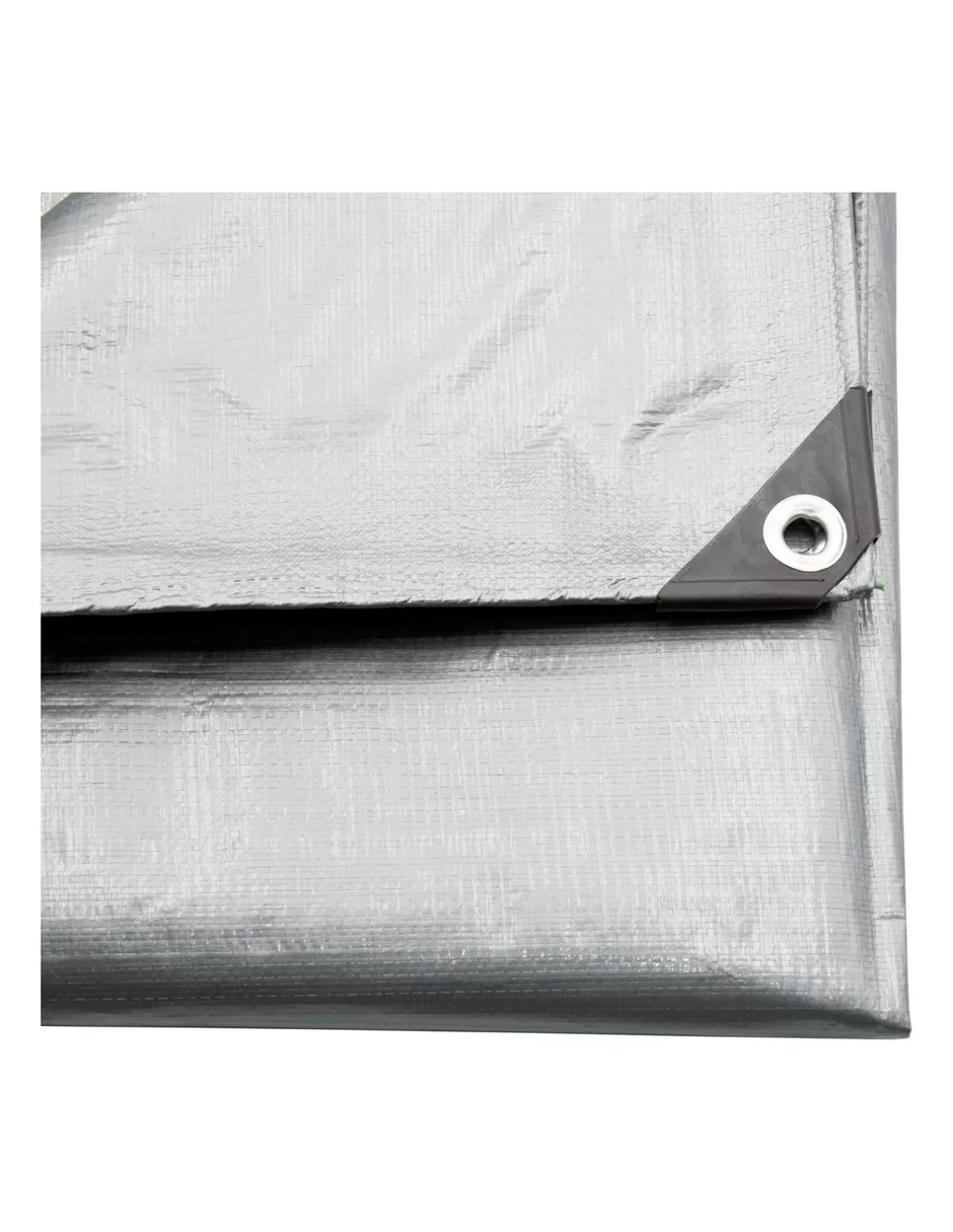 Foto 5 pulgar | Lona De Polietileno Uso Super Rudo Gris/negro 180 Gr 6x12 M