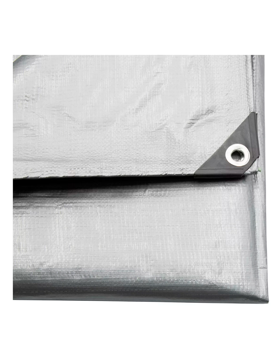 Foto 4 | Lona De Polietileno Uso Super Rudo Gris/negro 180 Gr 3x3 M