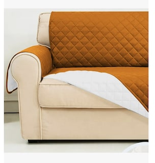 Foto 4 | Protector Cubre Sala Sofá Capitoneado Doble Vista 3 Piezas Color Beige Y Chocolate