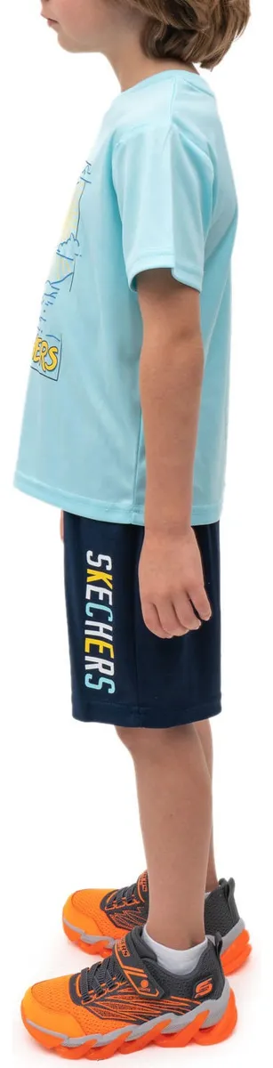 Foto 7 | Skechers Conjunto Deportivo Para Niño, 4 Piezas Con Camisetas Y Shorts Súper Cómodos Para Actividades Y Juego