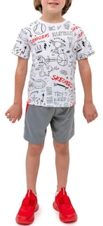 Foto 4 | Skechers Conjunto Deportivo Para Niño, 4 Piezas Con Camisetas Y Shorts Súper Cómodos Para Actividades Y Juego