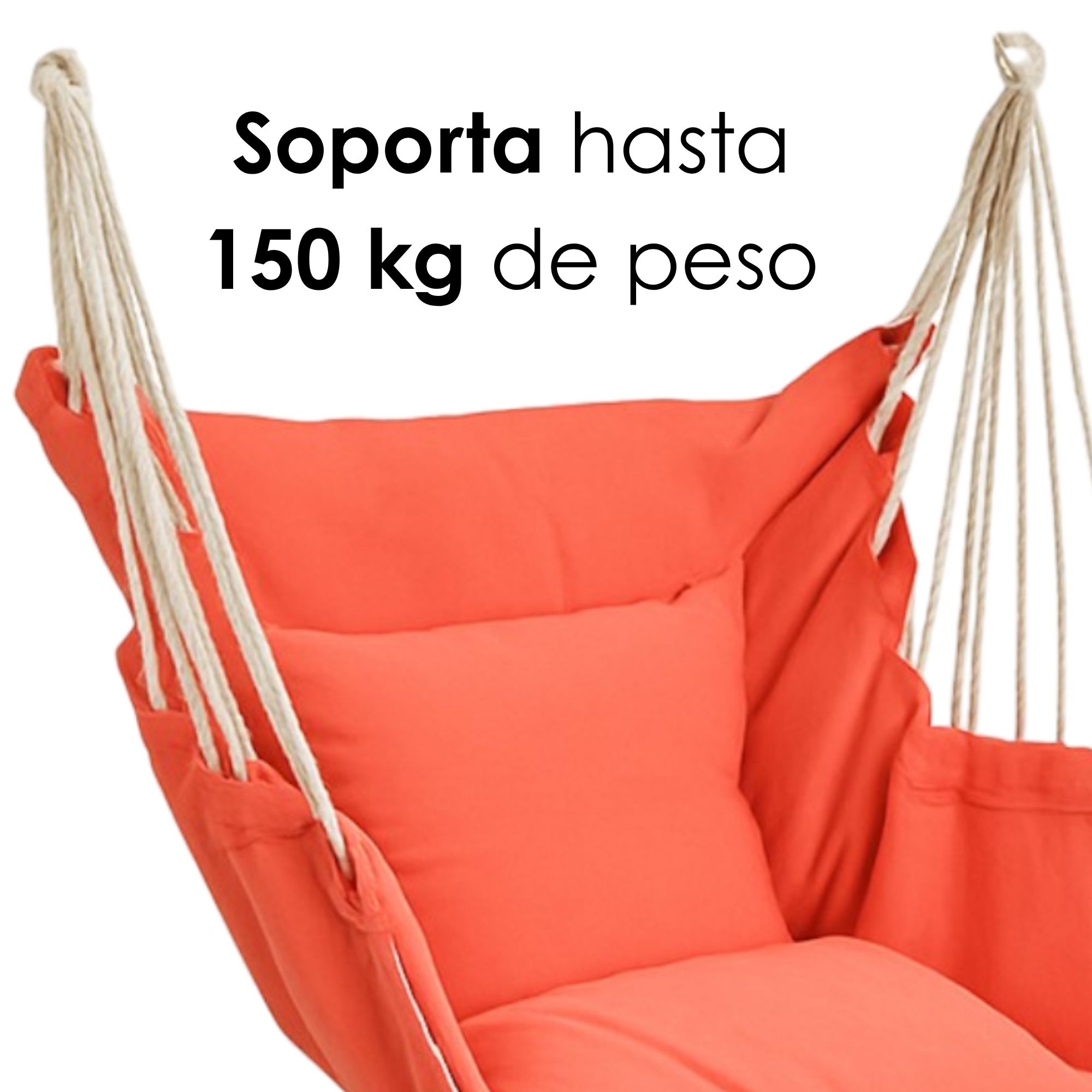 Foto 9 pulgar | Hamaca Silla Colgante Para Exteriores E Interiores De Algodon Con Cojin