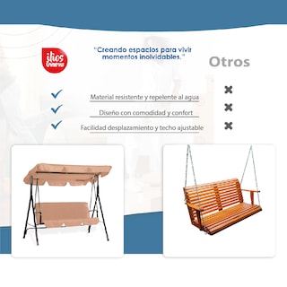 Foto 8 | Columpio Ilios Innova CE-3A para Exteriores Marrón