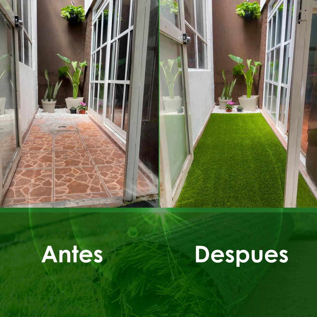 Foto 5 | Pasto Sintético Iliosinnova para Exteriores Aspecto Natural Verde