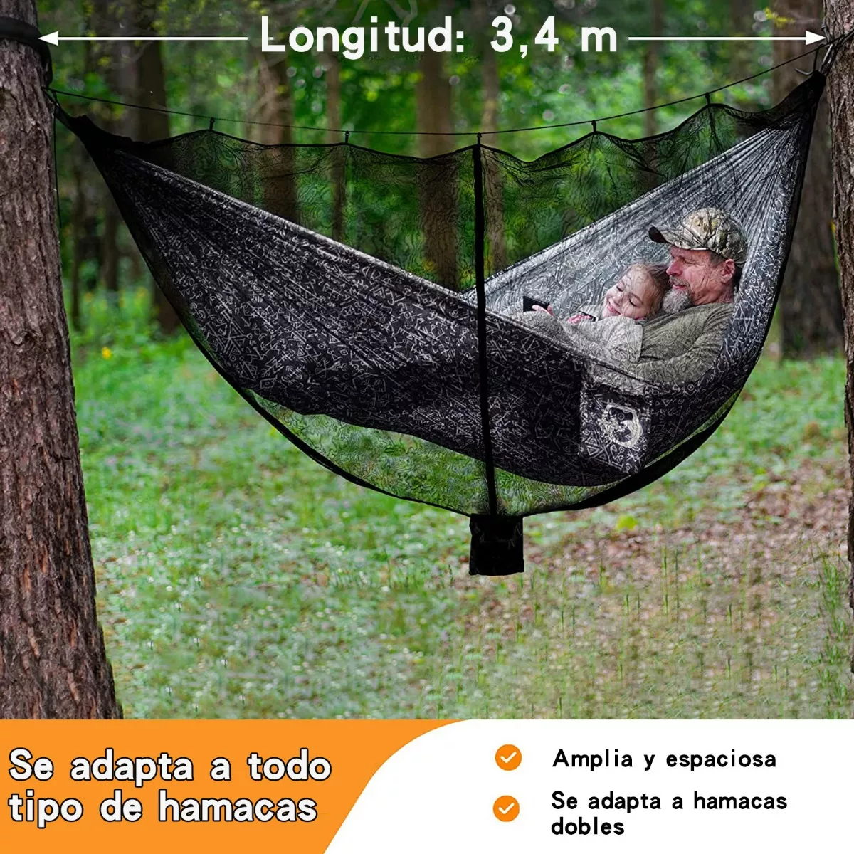 Foto 4 pulgar | Mosquitero Ligero para Hamacas Eo Safe Imports  Esi-11347 Transparente