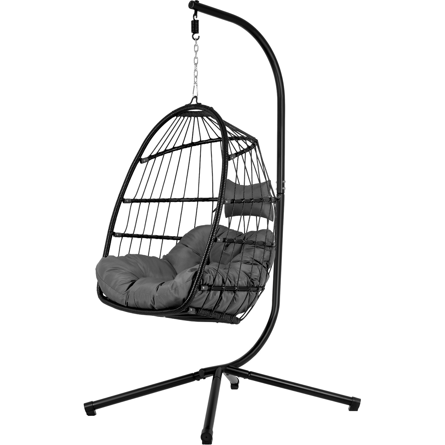 Foto 1 | Silla Columpio + Cojines Jardimex Negra