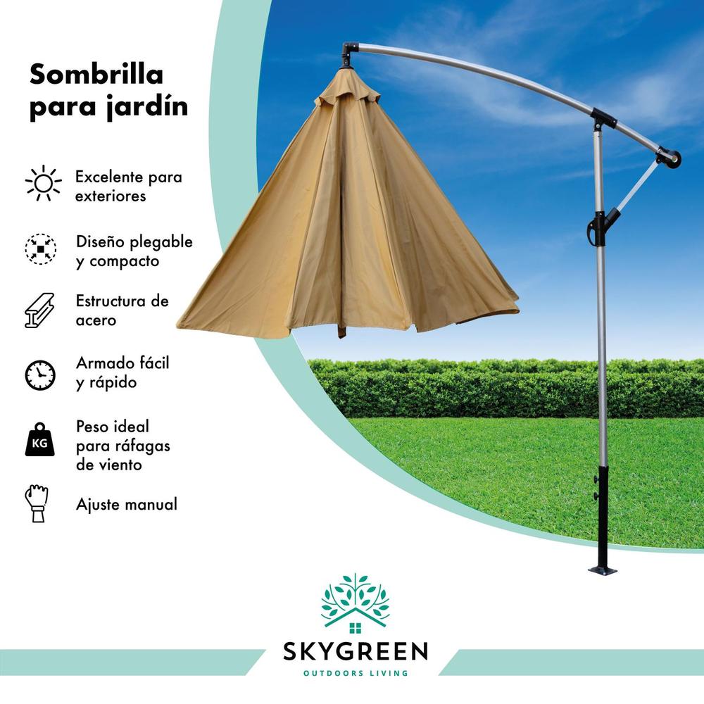 Foto 2 | Sombrilla para Jardín Sky Green Plegable 3m con Inclinación