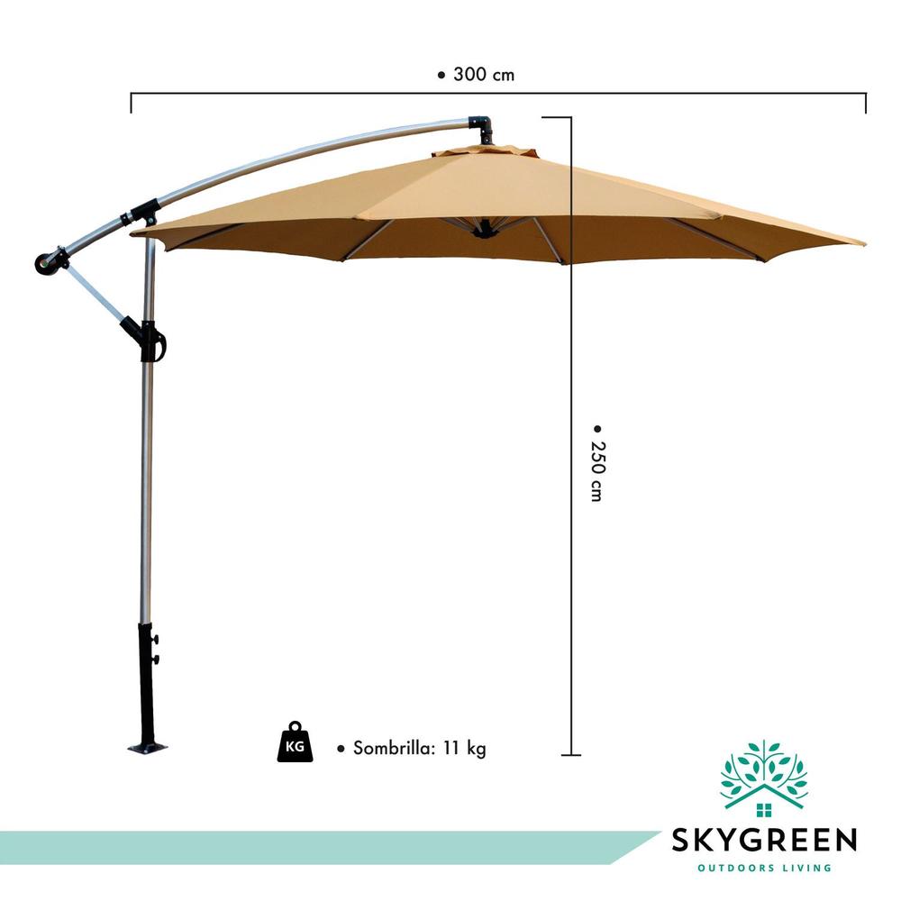 Foto 4 pulgar | Sombrilla para Jardín Sky Green Plegable 3m con Inclinación