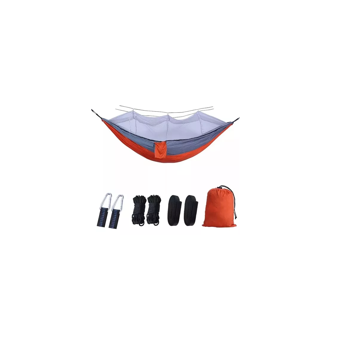 Hamaca De Camping Portátil Con Mosquitera + Kit De Instalación Eo Safe Imports Esi-12682 Multicolor