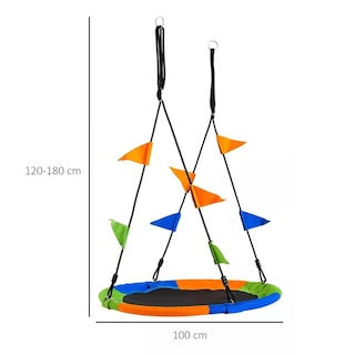 Foto 3 | Asiento Columpio Redondo Para Niños Árbol Exteriores 100cm Eo Safe Imports Esi-17797 Multicolor