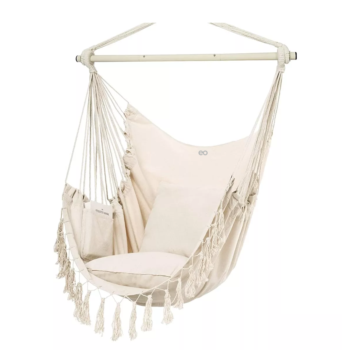 Silla Hamaca Colgante + Kit Instalación Eo Safe Imports Esi-15871-1 Blanco