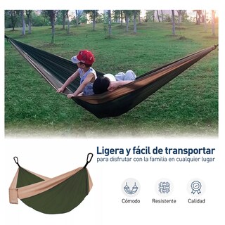 Foto 3 | Hamaca Camping Portátil + Kit de Instalación Eo Safe Imports Esi-14695-1 Multicolor