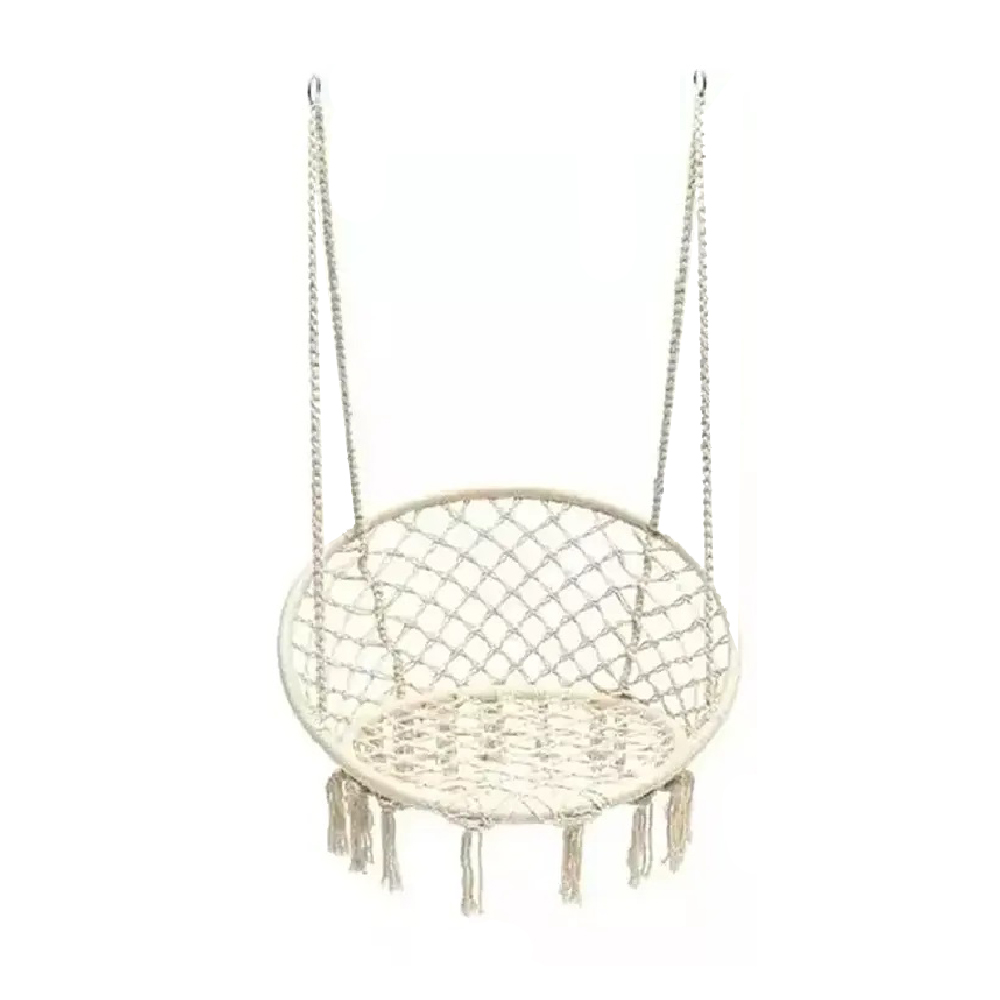 Foto 3 pulgar | Silla Colgante Macrame Aleissi Blanca para Interior o Exterior