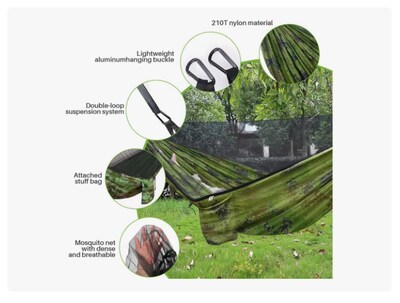 Foto 3 | Hamacas Xtellar Exterior De Nailon Con Mosquitero Campamento Jardin