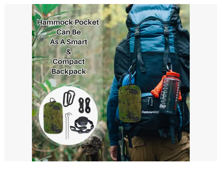 Foto 4 | Hamacas Xtellar Exterior De Nailon Con Mosquitero Campamento Jardin