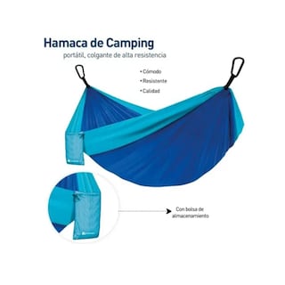 Foto 3 | 5 Hamacas Camping Portátil Belug Azul