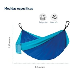 Foto 4 | 5 Hamacas Camping Portátil Belug Azul
