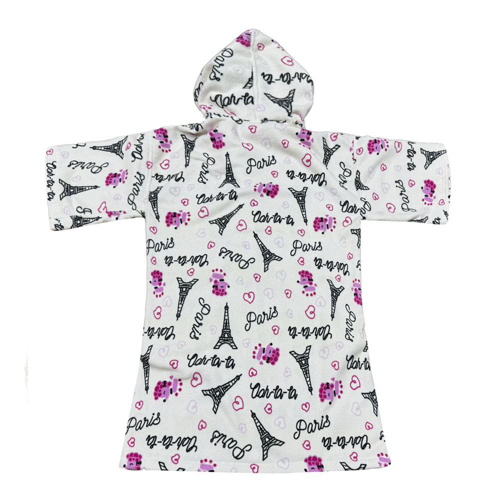 Foto 3 | Bata De Baño Infantil Con Gorro Blanco Paris 4-6